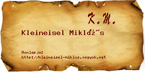 Kleineisel Miklós névjegykártya