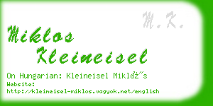 miklos kleineisel business card